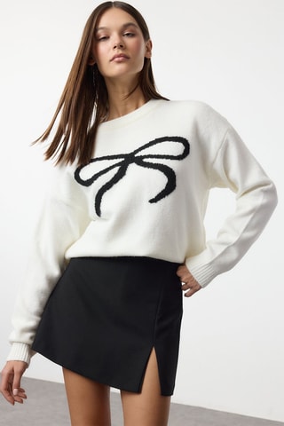 Jersey regular fit - Blanco y negro