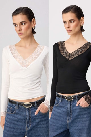 2 tops - Negro y crudo