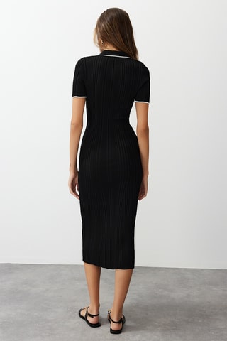 Vestido polo - Blanco y negro
