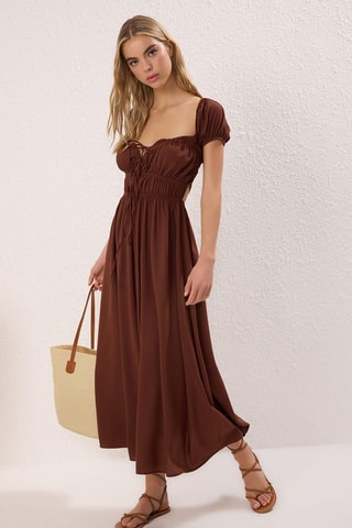 Vestido largo - Marrón