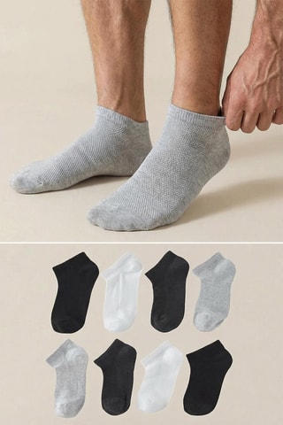 4 pares de calcetines cortos - Gris