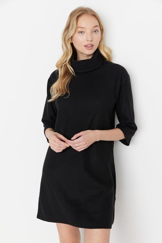 Vestido jersey - Negro