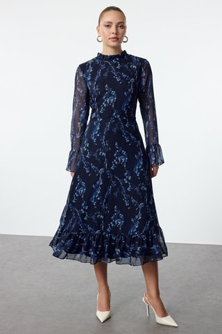 Vestido midi - Azul