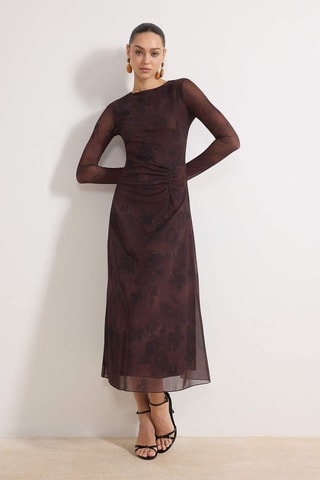 Vestido largo - Marrón