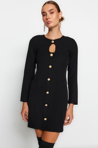 Vestido camisero - Negro