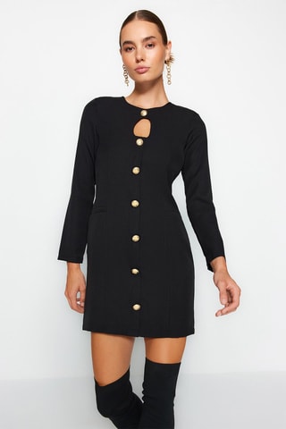Vestido camisero - Negro