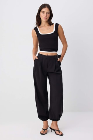 Pantalón de tiro alto - Negro