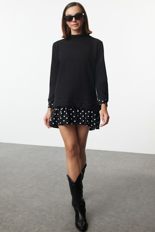 Vestido jersey - Negro