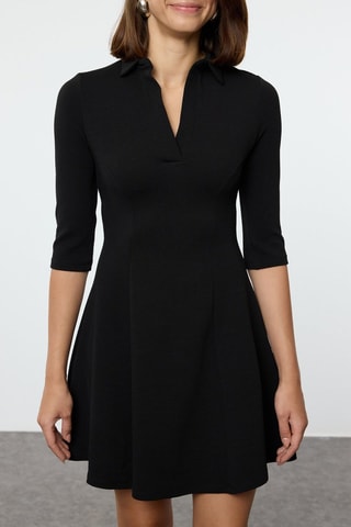 Vestido evasé - Negro