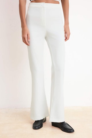 Pantalón de tiro alto - Blanco