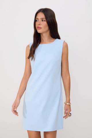 Vestido recto sin mangas - Azul