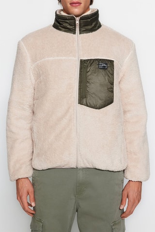 Chaqueta regular fit - Blanco y verde