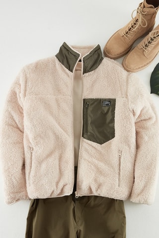 Chaqueta regular fit - Blanco y verde
