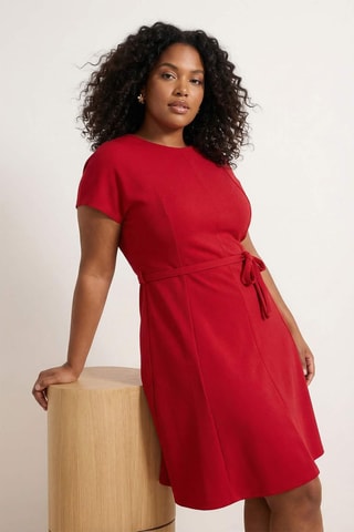 Vestido trapecio - Rojo