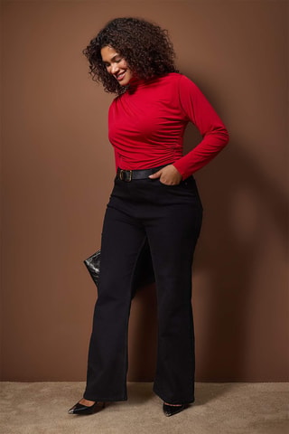 Top drapeado - Rojo