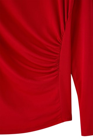 Top drapeado - Rojo