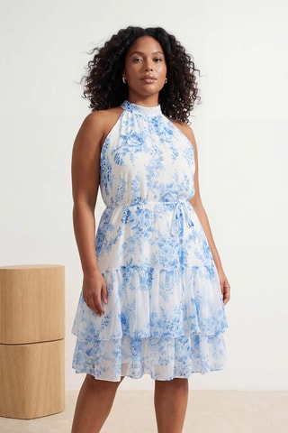 Vestido evasé - Crudo
