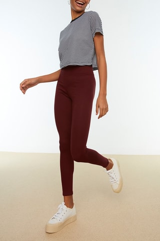 Leggings de tiro alto - Rojo