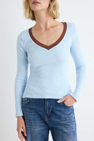 Top - Azul claro