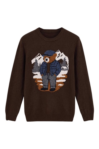 Jersey regular fit - Marrón oscuro