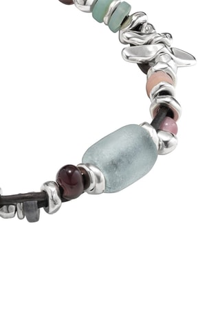 Armband - Leer en Doublé Zilver