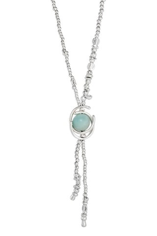 Ketting - Doublé Geelgoud en Amazoniet