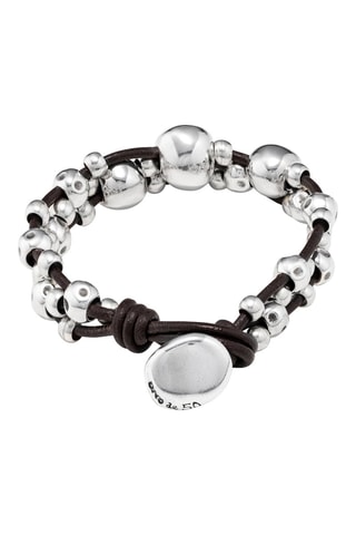 Armband - Leer en Doublé Zilver