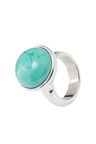 Ring - Doublé Zilver en Muranoglas