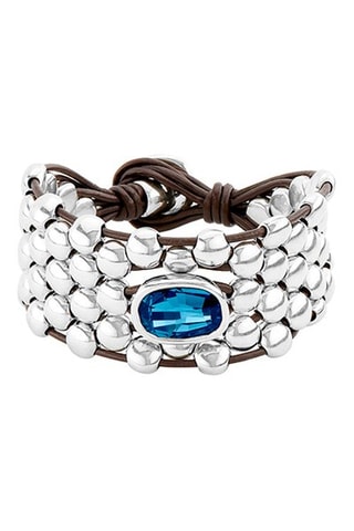 Armband - Leer en Doublé Zilver