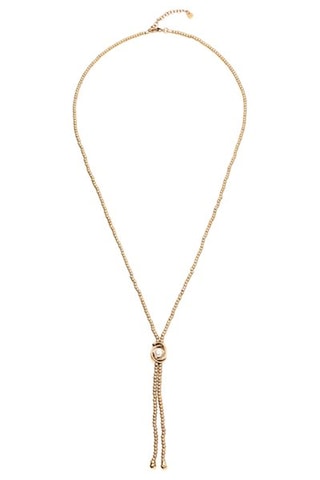 Lange Ketting - Doublé Geelgoud en Vergulde Parel