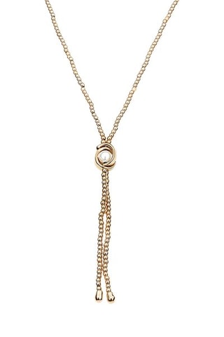 Lange Ketting - Doublé Geelgoud en Vergulde Parel