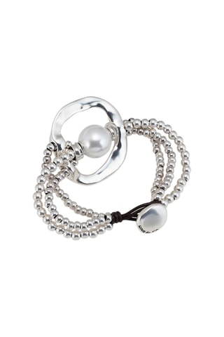 Armband - Leer en Doublé Zilver