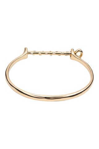 Open Armband - Doublé Geelgoud en Topazen