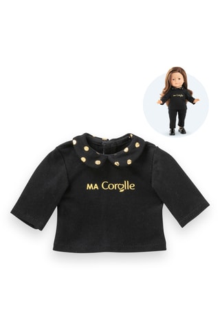 T-Shirt Noir et Or Manches Longues pour poupée ma Corolle - Dès 3 ans