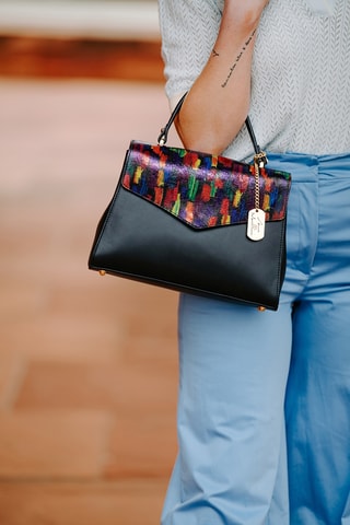 Sac à main en cuir Anna Signature 18 - Multicolore