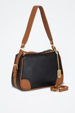 Sac porté épaule en cuir Andreina - Noir