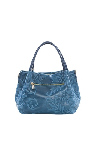 Sac à main en cuir Clarissa - Bleu