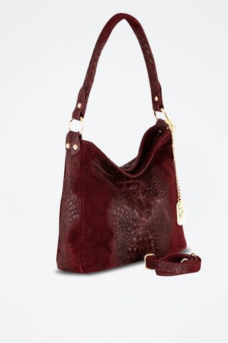 Sac porté épaule en cuir Linda - Rouge