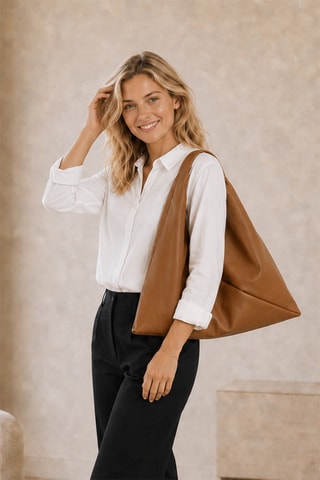Sac à main en cuir Trentia - Camel