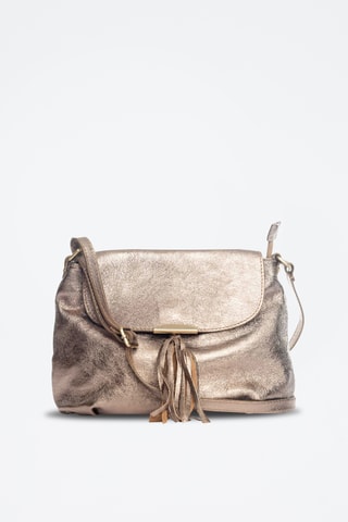 Sac bandoulière en cuir Serra Dolcedorme - Argenté