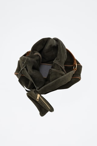 Sac porté épaule en cuir Ludinia - Vert