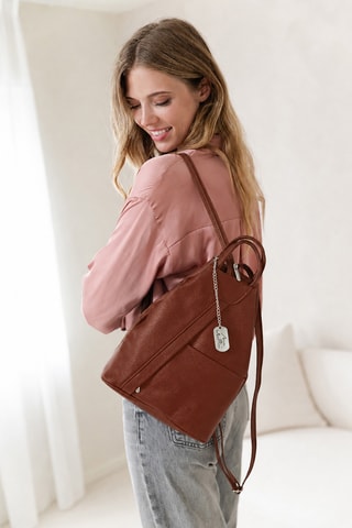 Sac à dos en cuir Spring Summer 2026 - Marron foncé