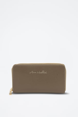 Portefeuille en cuir Nanica - Taupe