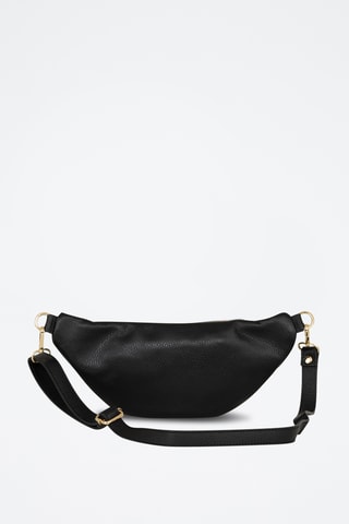 Sac banane en cuir Carola - Noir