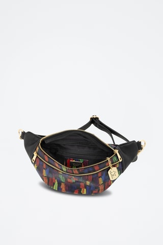 Sac banane en cuir Carola - Noir
