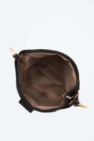 Sac bandoulière en cuir Erica - Noir