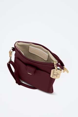 Sac bandoulière en cuir Erica - Bordeaux