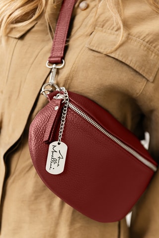 Sac banane en cuir Berenice - Bordeaux