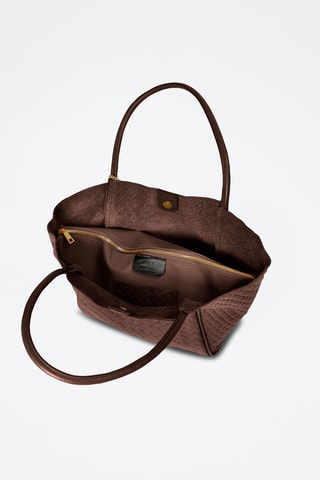 Cabas en cuir Magliana - Marron foncé
