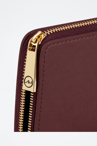 Portefeuille en cuir Demetria - Bordeaux